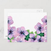 Waterverf elegante kaart met japanse sakura (Voorkant / Achterkant)