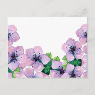 Waterverf elegante kaart met japanse sakura