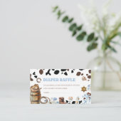 Waterverf elegante Kleine cowboy Rodeo Country ba Informatiekaartje (Staand voorkant)