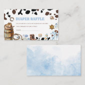 Waterverf elegante Kleine cowboy Rodeo Country ba Informatiekaartje (Voorkant / Achterkant)