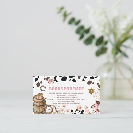 Waterverf elegante Kleine cowgirl Rodeo country ba Informatiekaartje (Staand voorkant)