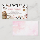 Waterverf elegante Kleine cowgirl Rodeo country ba Informatiekaartje (Voorkant / Achterkant)