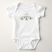 Waterverf Elegante Kleine Visser Baby Shower Romper (Voorkant)