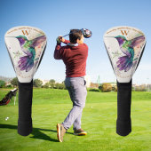 Waterverf Elegante kolibrie met aangepaste naam Golfheadcover