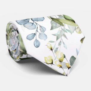 Waterverf Elegante Landelijke Blauwe Gum Eucalyptu Stropdas