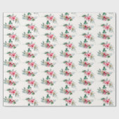 Waterverf Elegante lantaarn kerstboom Cadeaupapier (Vlak)