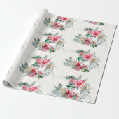Waterverf Elegante  lantaarn kerstboom Cadeaupapier (Uitgerold)