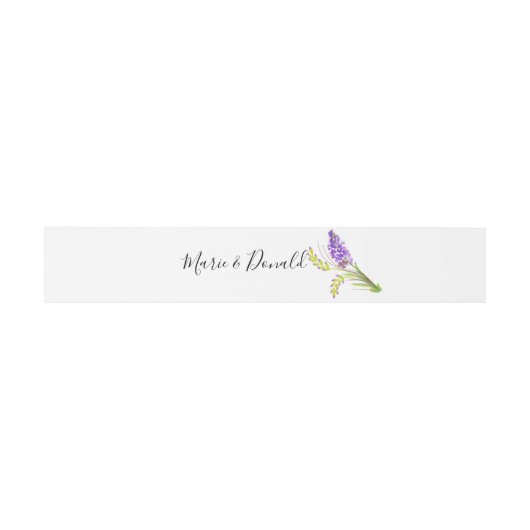 Waterverf Elegante Lavendel Groene Bloemen Uitnodigingen Wikkel (Vlak)