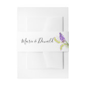 Waterverf Elegante Lavendel Groene Bloemen Uitnodigingen Wikkel (Voorkant Voorbeeld)