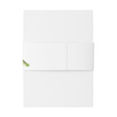 Waterverf Elegante Lavendel Groene Bloemen Uitnodigingen Wikkel (Achterkant Voorbeeld)