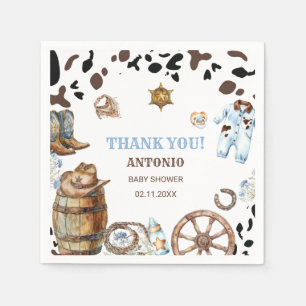 Waterverf elegante Little Cowboy RodePaper servet
