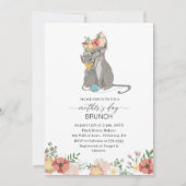 Waterverf Elegante Moeder is Dag brunch Baby showe Kaart (Voorkant)