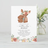 Waterverf Elegante Moeder is Dag brunch Baby showe Kaart (Staand voorkant)