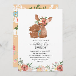 Waterverf Elegante Moeder is Dag brunch Baby showe Kaart