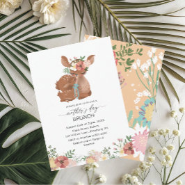 Waterverf Elegante Moeder is Dag brunch Baby showe Kaart