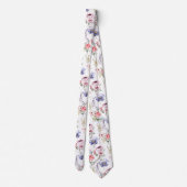 Waterverf Elegante Pastelbloemen Stropdas (Achterkant)