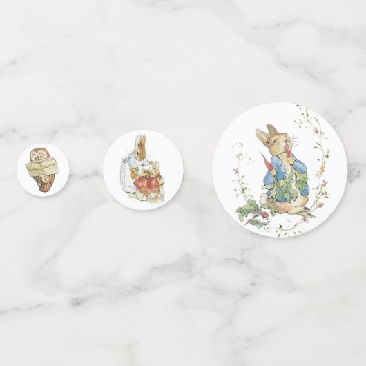Waterverf elegante Peter Rabbit wildflower baby's Confetti (Voorkanten)