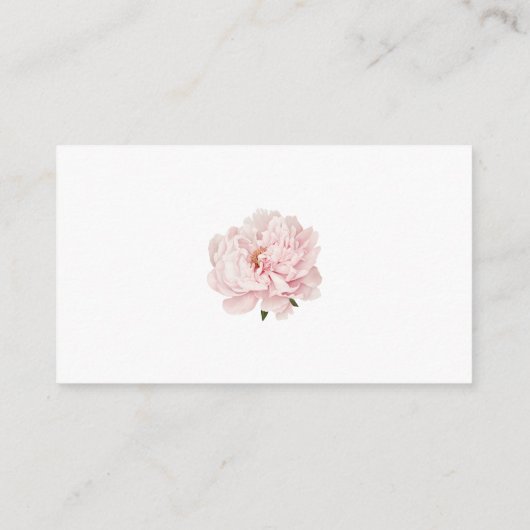 Waterverf elegante pioen luier loterij ticket informatiekaartje (Achterkant)