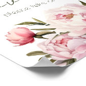 Waterverf elegante pioenen gunsten neem er een poster (Hoek)