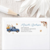 Waterverf Elegante pompoen is onderweg naar baby s Etiket (Insitu)