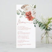 Waterverf Elegante rode winterkerstvakantie Menu (Staand voorkant)