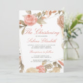 Waterverf Elegante Roze Bloemendoop Kaart (Staand voorkant)