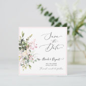 Waterverf Elegante Roze Eucalyptus Kaart (Staand voorkant)