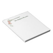 Waterverf elegante roze Floral van het bureau van Notitieblok (Schuin)