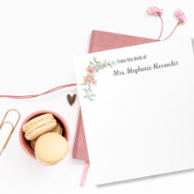 Waterverf elegante roze Floral van het bureau van