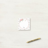 Waterverf Elegante Roze Rozen met Vlinders Post-it® Notes (Op bureau)