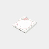 Waterverf Elegante Roze Rozen met Vlinders Post-it® Notes (Schuin)