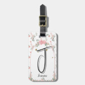 Waterverf Elegante Rozen met Vlinders Lug Bagagelabel (Voorkant verticaal)