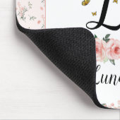 Waterverf Elegante Rozen met Vlinders Muismat (Hoek)