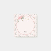Waterverf Elegante Rozen met Vlinders Post-it® Notes (Voorkant)