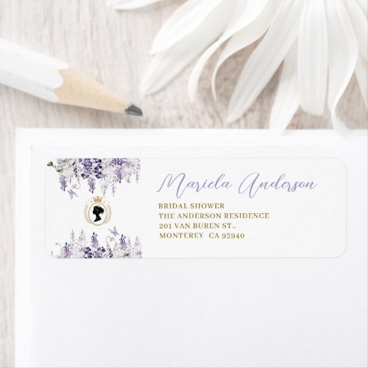 Waterverf Elegante Strik Lint baby shower Etiket (Insitu)