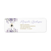 Waterverf Elegante Strik Lint baby shower Etiket (Voorkant)