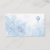 Waterverf Elegante Toile Safari Chinoiserie baby Informatiekaartje (Achterkant)