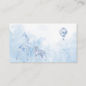 Waterverf Elegante Toile Safari Chinoiserie baby S Informatiekaartje (Achterkant)