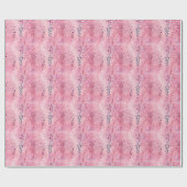 Waterverf Elegante wijnstokken met roze achtergron Cadeaupapier (Vlak)