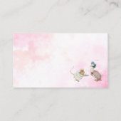 Waterverf Elegante wilde bloem Peter Rabbit baby Informatiekaartje (Achterkant)