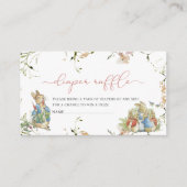 Waterverf Elegante wilde bloem Peter Rabbit baby Informatiekaartje (Voorkant)