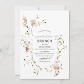 Waterverf Elegante Wildflower graduatioUitnodiging Kaart (Voorkant)