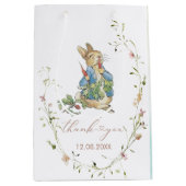 Waterverf Elegante Wildflower Peter Rabbit baby s Medium Cadeauzakje (Voorkant)