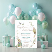 Waterverf Elegante Wildflower Peter Rabbit baby sh Poster