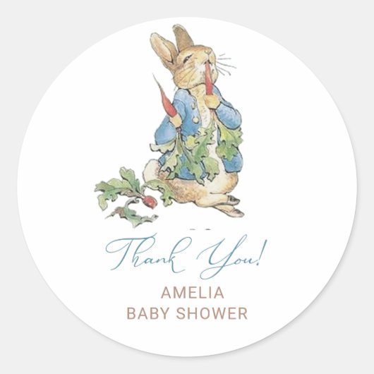 Waterverf elegante Wildflower Peter Rabbit Sticker (Voorkant)