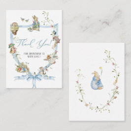 Waterverf Elegante WildflowerPeter Konijn Baby s Notitiekaartje