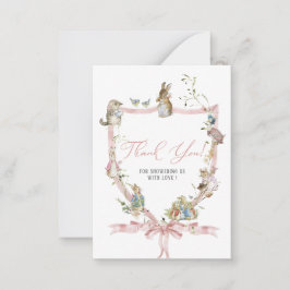 Waterverf Elegante WildflowerPeter Konijn Baby s Notitiekaartje