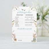 Waterverf Elegante Wildflowers Peter Rabbit Predi Kaart (Staand voorkant)