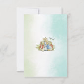 Waterverf Elegante Wildflowers Peter Rabbit Predi Kaart (Achterkant)