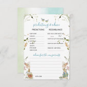 Waterverf Elegante Wildflowers Peter Rabbit Predi Kaart (Voorkant / Achterkant)